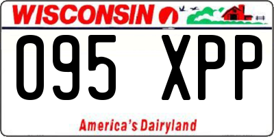 WI license plate 095XPP