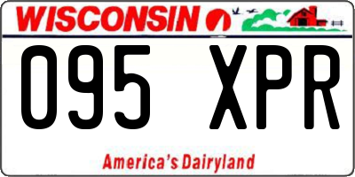 WI license plate 095XPR