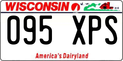 WI license plate 095XPS