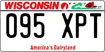WI license plate 095XPT