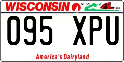 WI license plate 095XPU