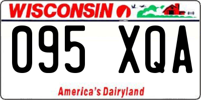 WI license plate 095XQA