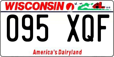 WI license plate 095XQF