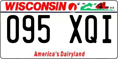 WI license plate 095XQI