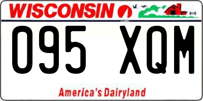 WI license plate 095XQM