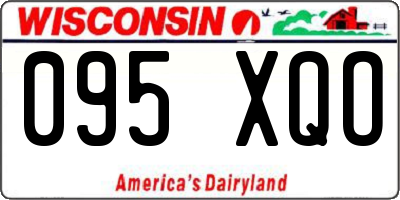 WI license plate 095XQO