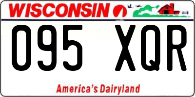 WI license plate 095XQR