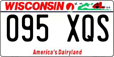 WI license plate 095XQS