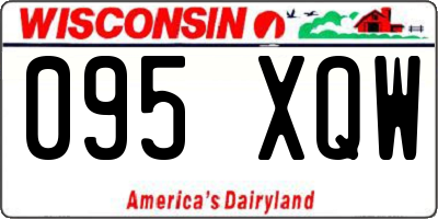 WI license plate 095XQW
