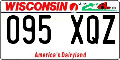 WI license plate 095XQZ