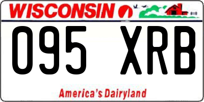 WI license plate 095XRB
