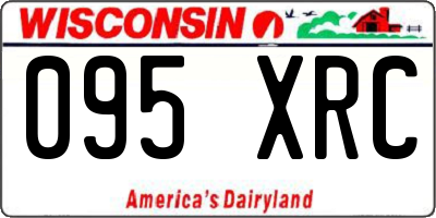 WI license plate 095XRC