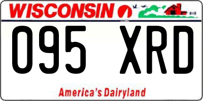 WI license plate 095XRD
