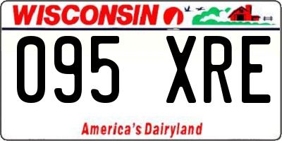WI license plate 095XRE