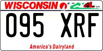WI license plate 095XRF