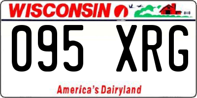 WI license plate 095XRG