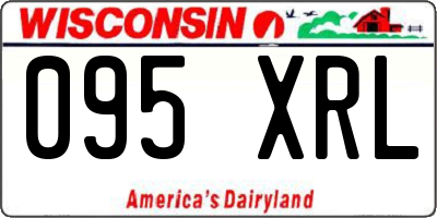 WI license plate 095XRL