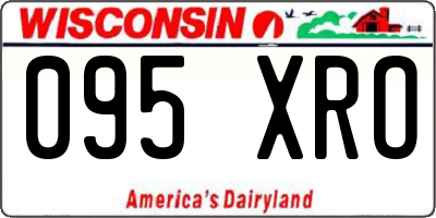 WI license plate 095XRO