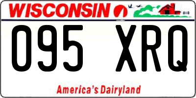 WI license plate 095XRQ
