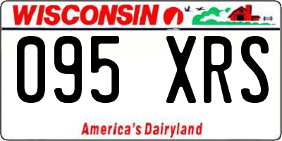 WI license plate 095XRS