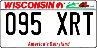 WI license plate 095XRT