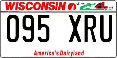 WI license plate 095XRU