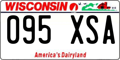 WI license plate 095XSA