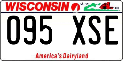 WI license plate 095XSE