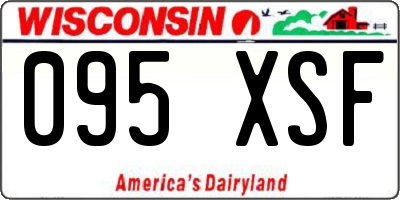 WI license plate 095XSF