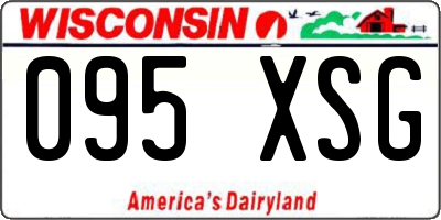 WI license plate 095XSG