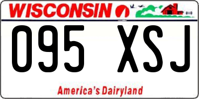 WI license plate 095XSJ