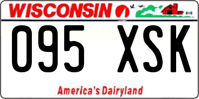 WI license plate 095XSK