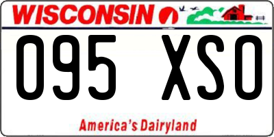 WI license plate 095XSO