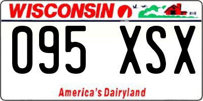 WI license plate 095XSX
