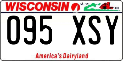 WI license plate 095XSY
