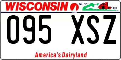 WI license plate 095XSZ