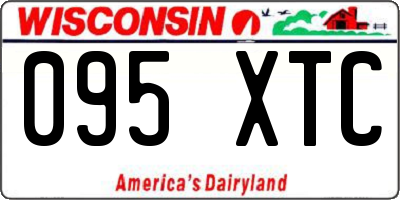 WI license plate 095XTC