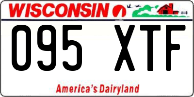 WI license plate 095XTF