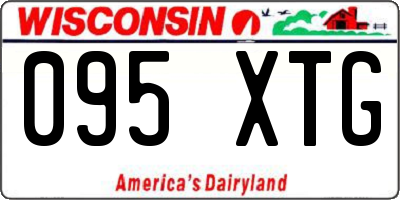 WI license plate 095XTG