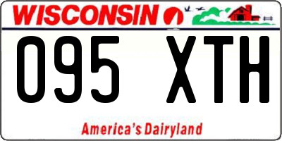 WI license plate 095XTH