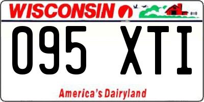 WI license plate 095XTI