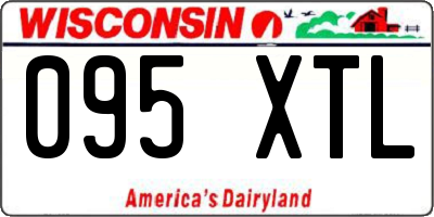 WI license plate 095XTL