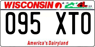 WI license plate 095XTO