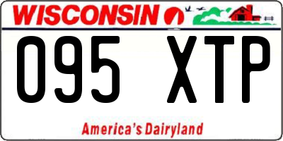 WI license plate 095XTP