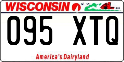 WI license plate 095XTQ