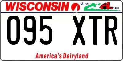 WI license plate 095XTR