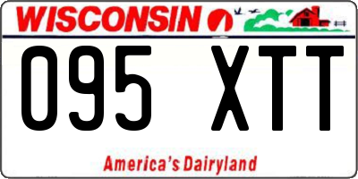 WI license plate 095XTT