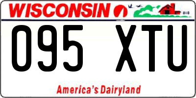 WI license plate 095XTU
