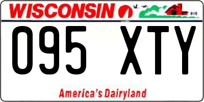 WI license plate 095XTY