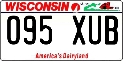 WI license plate 095XUB